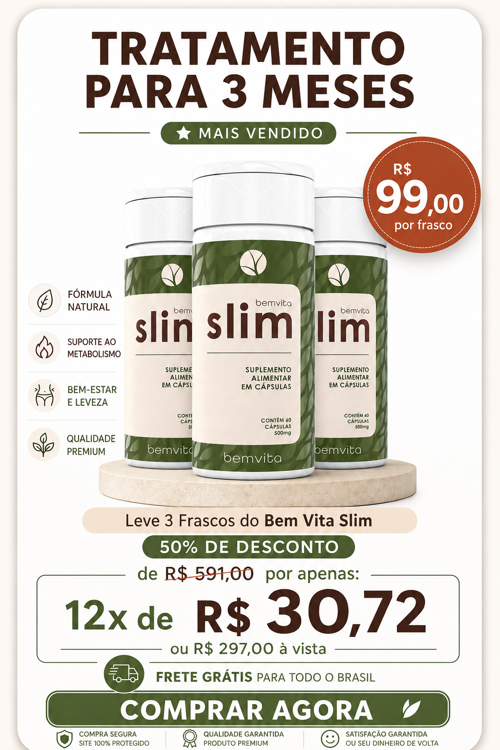 Kit Bem Vita Slim - 3 frascos